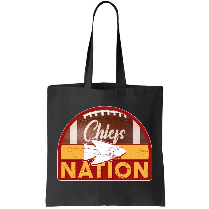 Chiefs Nation Football Tote Bag