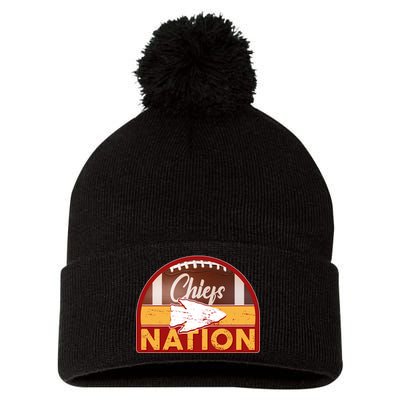 Chiefs Nation Football Pom Pom 12in Knit Beanie