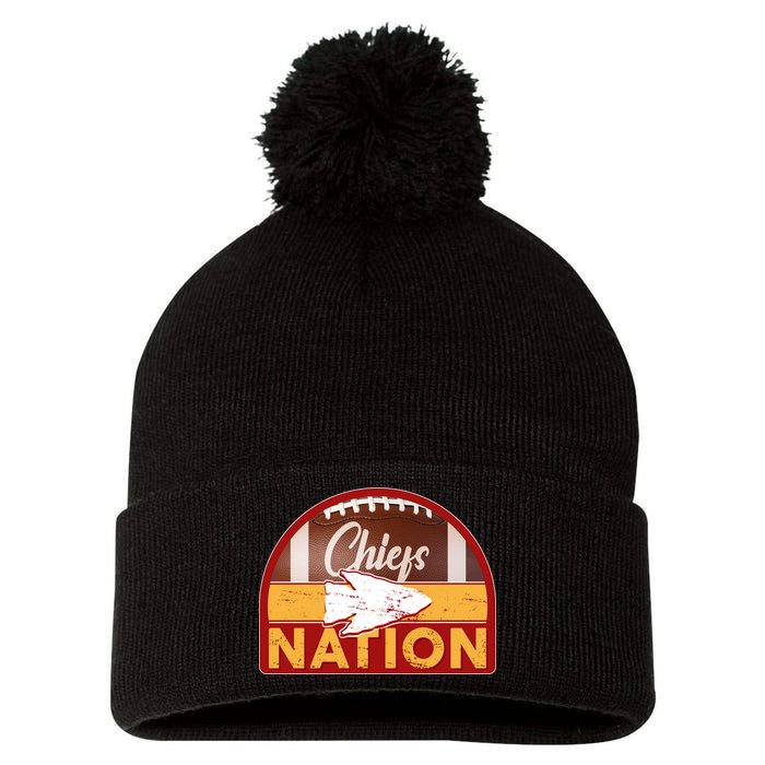 Chiefs Nation Football Pom Pom 12in Knit Beanie