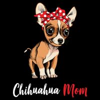 Chihuahua Mom Stripe Pom Pom Beanie