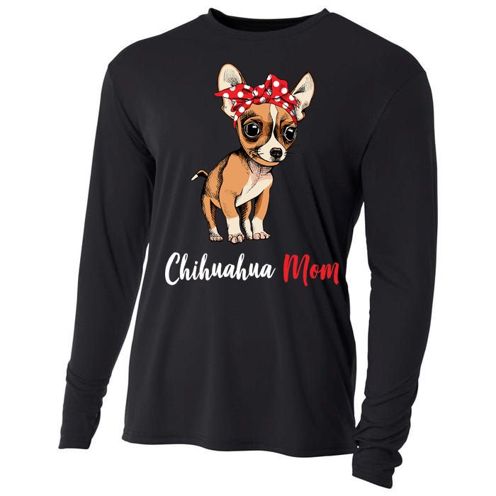 Chihuahua Mom Cooling Performance Long Sleeve Crew