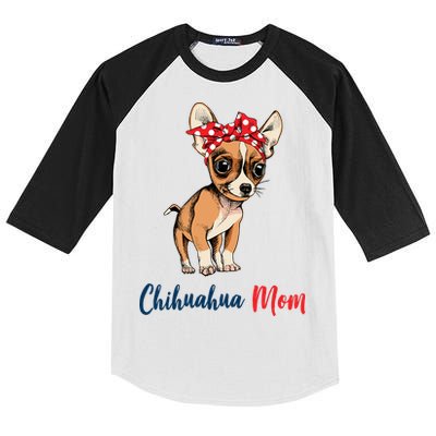 Chihuahua Mom Kids Colorblock Raglan Jersey