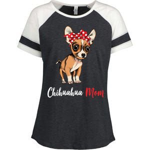 Chihuahua Mom Enza Ladies Jersey Colorblock Tee