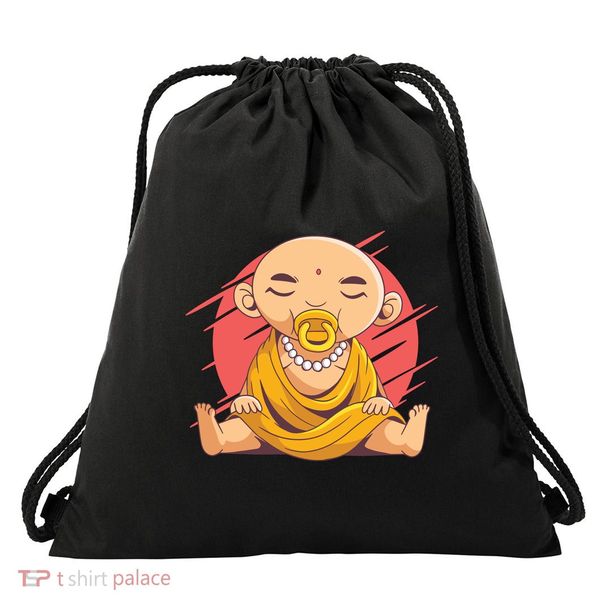 Child Buddha Drawstring Bag