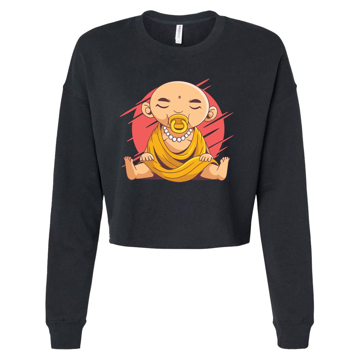 Child Buddha Cropped Pullover Crew