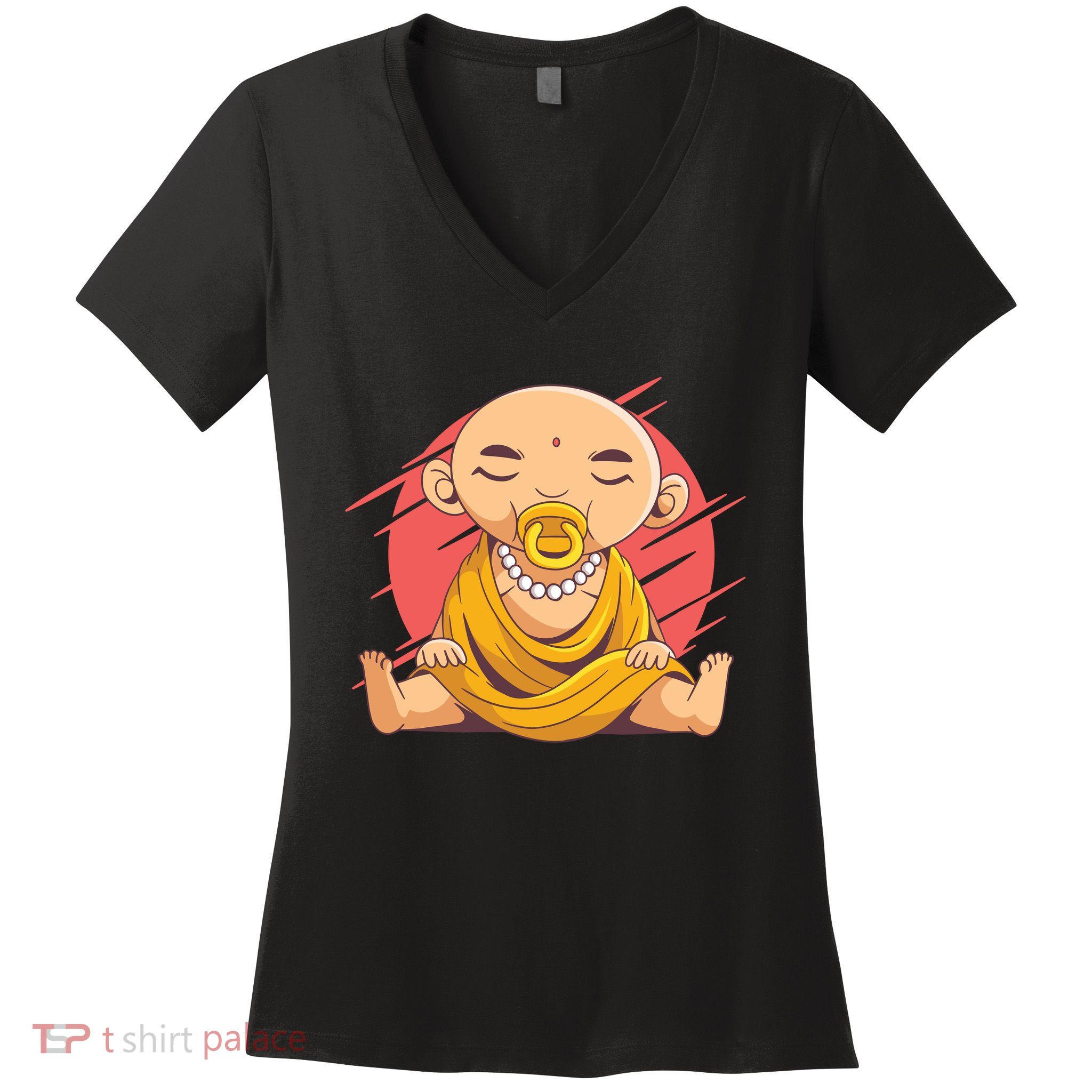 Child Buddha Women's V-Neck T-Shirt
