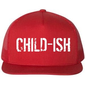 Child-Ish Flat Bill Trucker Hat