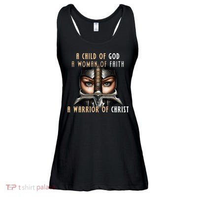 Child of God Woman of Faith Warrior Of Christ Ladies Essential Flowy Tank