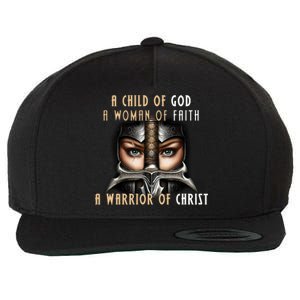 Child of God Woman of Faith Warrior Of Christ Wool Snapback Cap