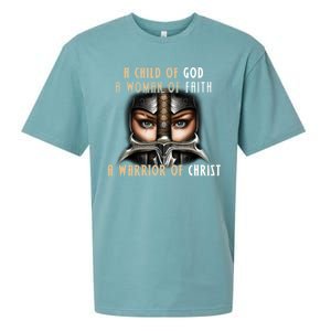 Child of God Woman of Faith Warrior Of Christ Sueded Cloud Jersey T-Shirt