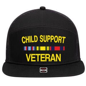 Child Support Veteran 7 Panel Mesh Trucker Snapback Hat