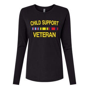 Child Support Veteran Womens Cotton Relaxed Long Sleeve T-Shirt