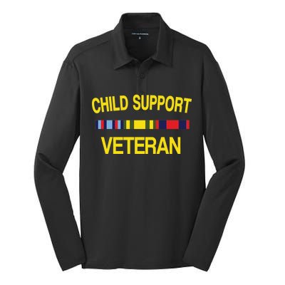 Child Support Veteran Silk Touch Performance Long Sleeve Polo