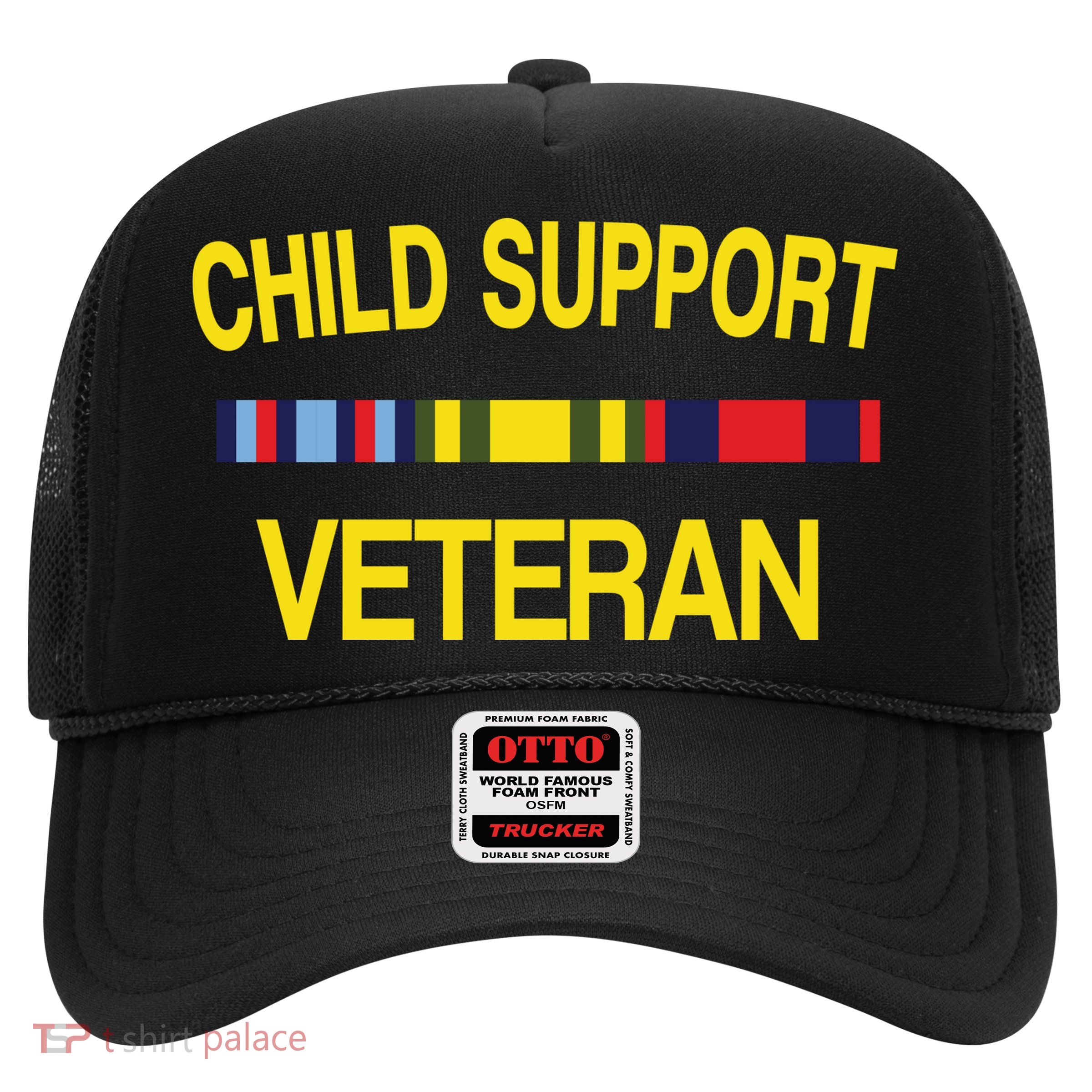 Child Support Veteran Trucker Hat