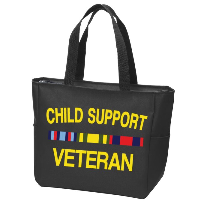 Child Support Veteran Zip Tote Bag