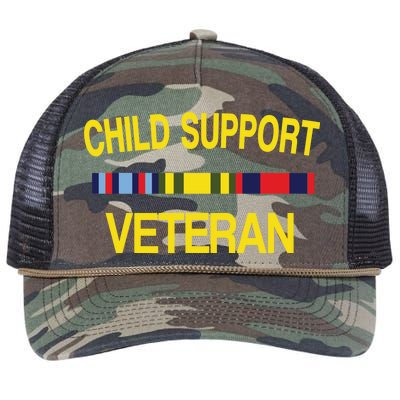 Child Support Veteran Retro Rope Trucker Hat Cap