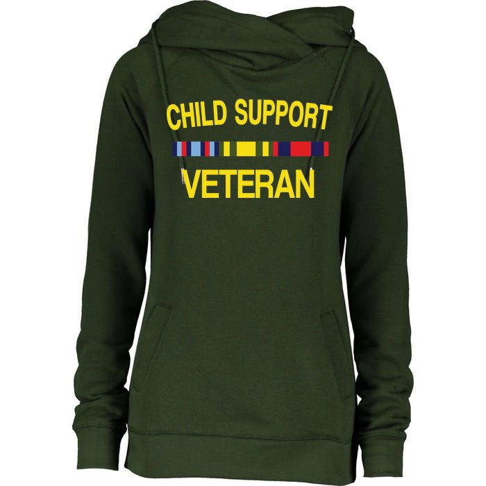 Child Support Veteran Womens Funnel Neck Pullover Hood