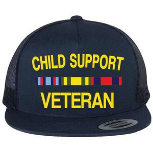 Child Support Veteran Flat Bill Trucker Hat