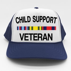 Child Support Veteran Trucker Hat