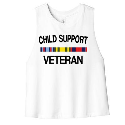 Child Support Veteran Women's Racerback Cropped Tank