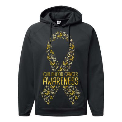 Childhood Cancer Awareness Performance Fleece Hoodie