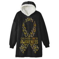 Childhood Cancer Awareness Hooded Wearable Blanket