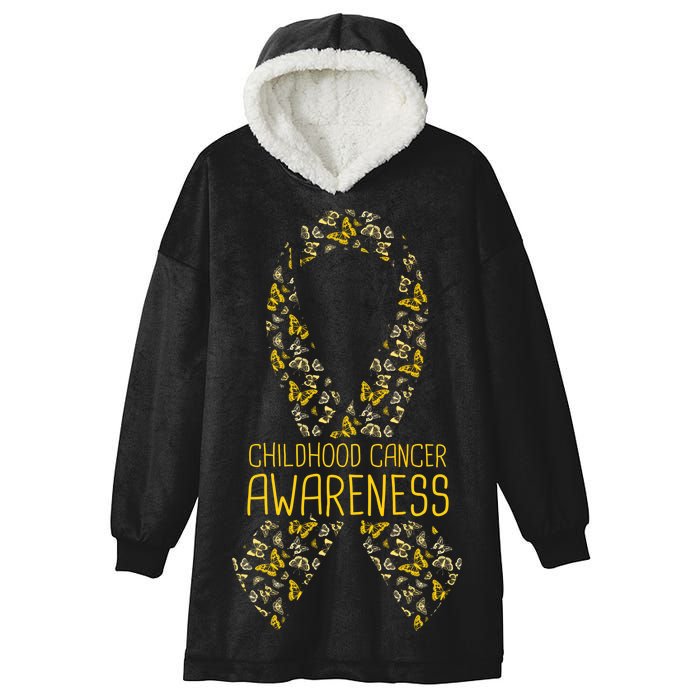 Childhood Cancer Awareness Hooded Wearable Blanket