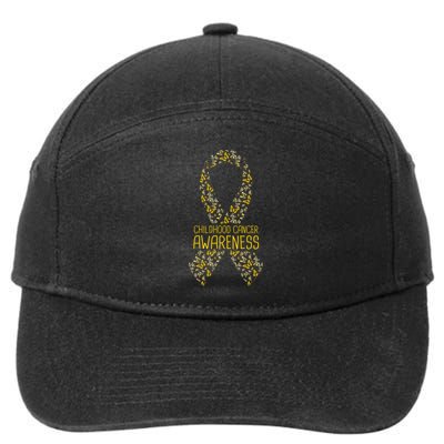 Childhood Cancer Awareness 7-Panel Snapback Hat