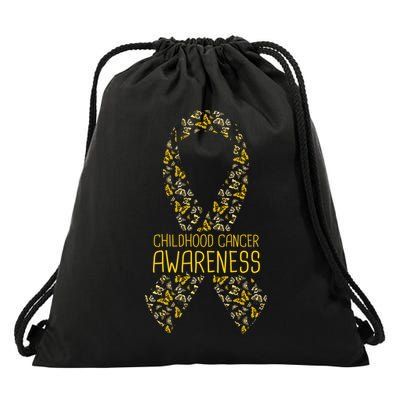 Childhood Cancer Awareness Drawstring Bag