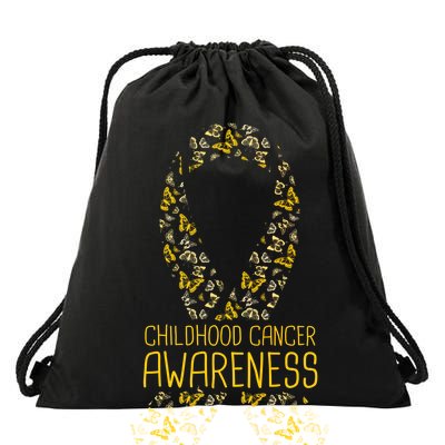 Childhood Cancer Awareness Drawstring Bag