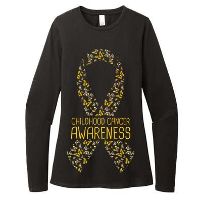 Childhood Cancer Awareness Womens CVC Long Sleeve Shirt