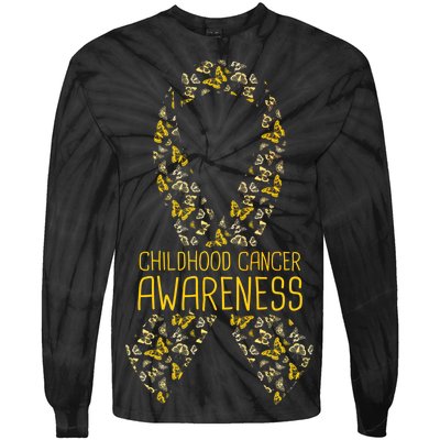 Childhood Cancer Awareness Tie-Dye Long Sleeve Shirt