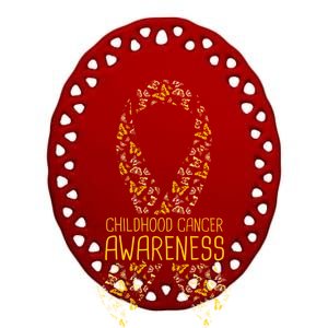 Childhood Cancer Awareness Ceramic Oval Ornament