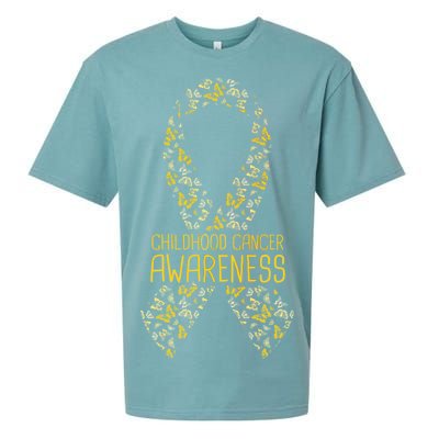 Childhood Cancer Awareness Sueded Cloud Jersey T-Shirt