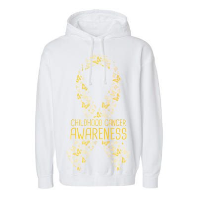 Childhood Cancer Awareness Garment-Dyed Fleece Hoodie