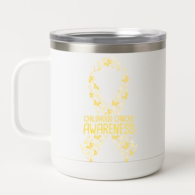 Childhood Cancer Awareness 12 oz Stainless Steel Tumbler Cup