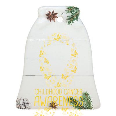 Childhood Cancer Awareness Ceramic Bell Ornament