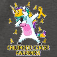 Childhood Cancer Awareness Dabbing Unicorn Vector Backpack