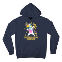 Childhood Cancer Awareness Dabbing Unicorn Hoodie