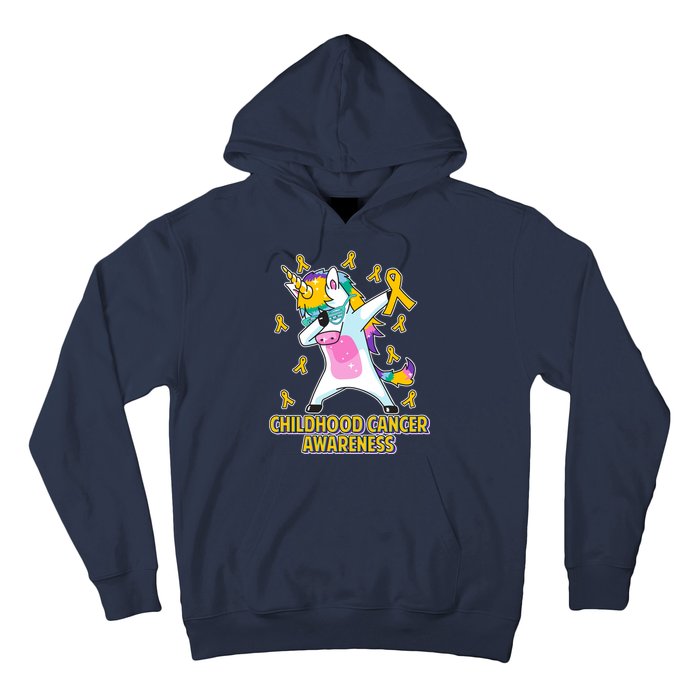 Childhood Cancer Awareness Dabbing Unicorn Hoodie