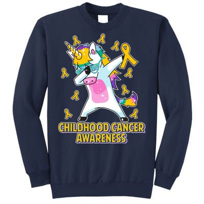 Childhood Cancer Awareness Dabbing Unicorn Sweatshirt