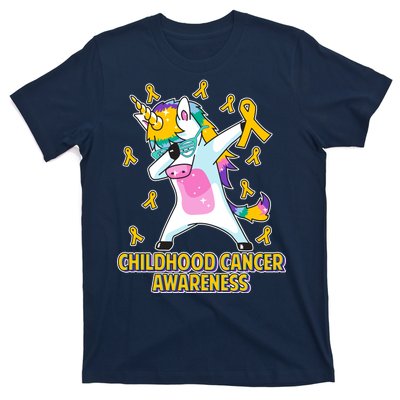 Childhood Cancer Awareness Dabbing Unicorn T-Shirt