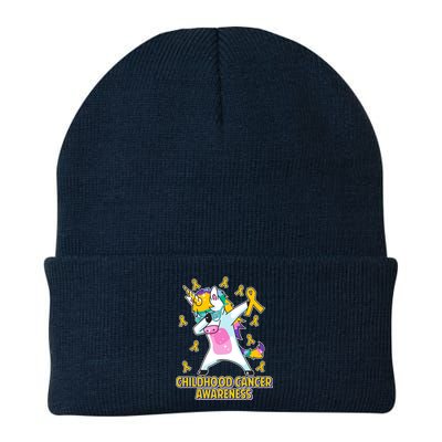 Childhood Cancer Awareness Dabbing Unicorn Beanie
