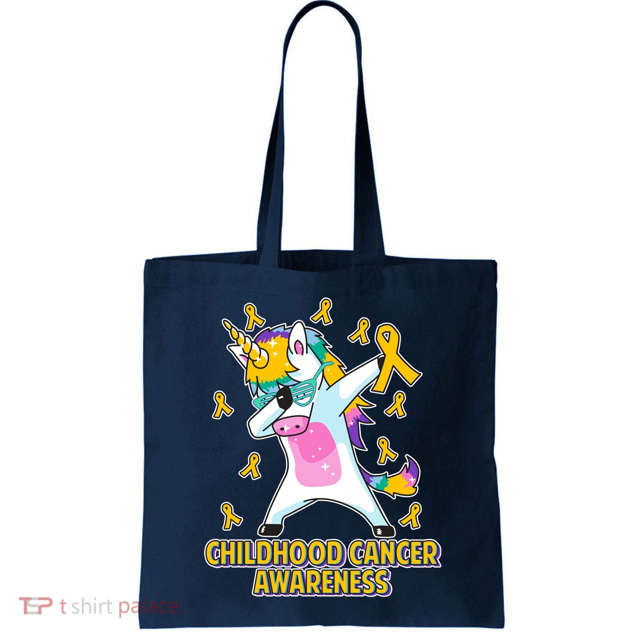 Childhood Cancer Awareness Dabbing Unicorn Bag