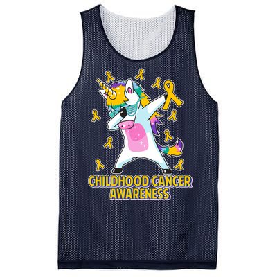 Childhood Cancer Awareness Dabbing Unicorn Mesh Reversible Basketball Jersey Tank