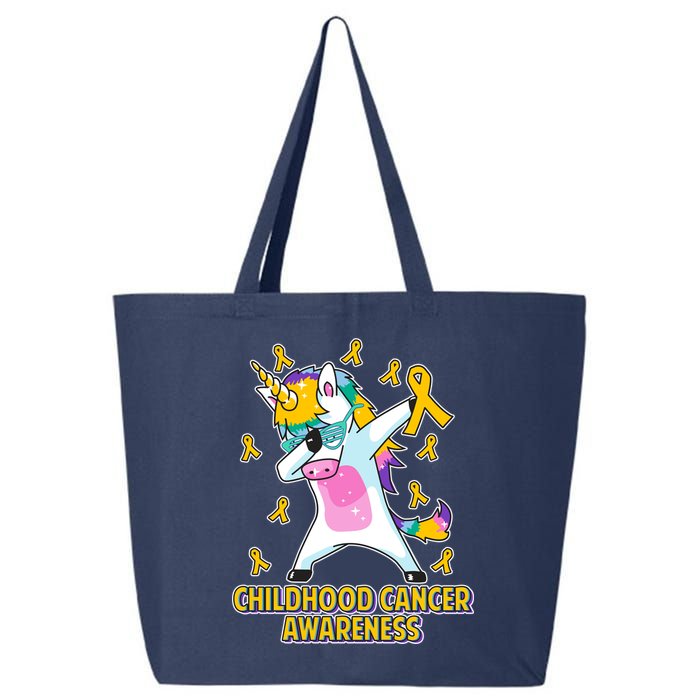 Childhood Cancer Awareness Dabbing Unicorn 25L Jumbo Tote