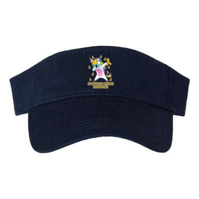 Childhood Cancer Awareness Dabbing Unicorn Visor