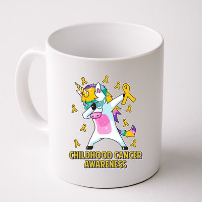 Childhood Cancer Awareness Dabbing Unicorn Coffee Mug