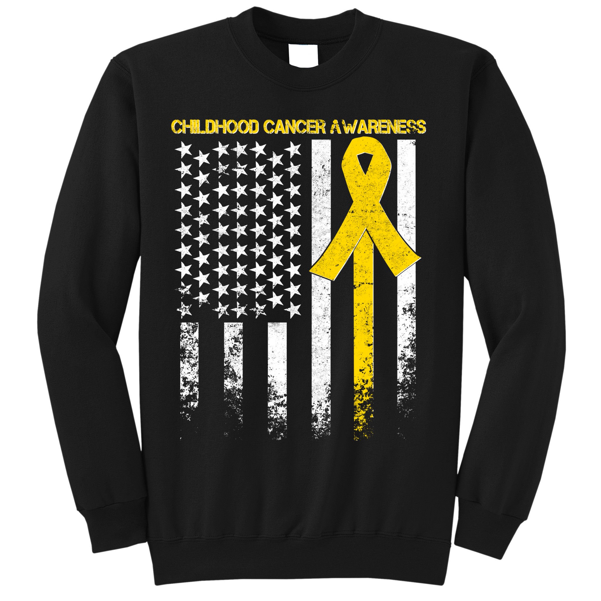 Childhood Cancer Awareness Flag Sweatshirt