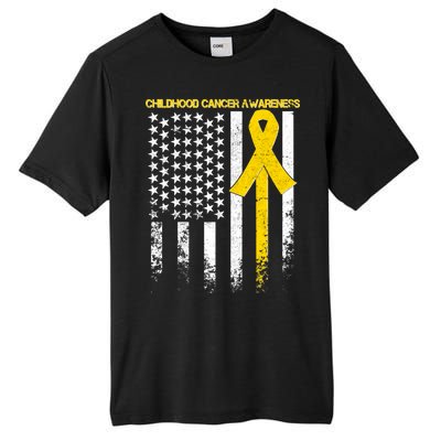 Childhood Cancer Awareness Flag Tall Fusion ChromaSoft Performance T-Shirt